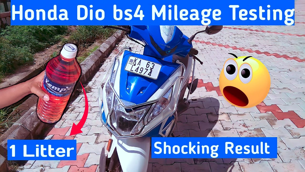 Honda Dio BS4 1 Litre Mileage Test Dio BS4 Mileage