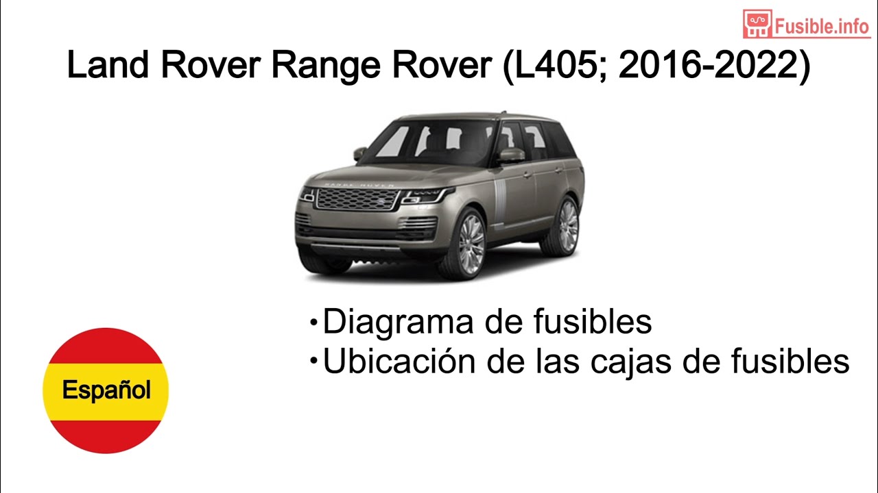 Diagrama de fusibles Land Rover Range Rover (L405; 2016-2022)