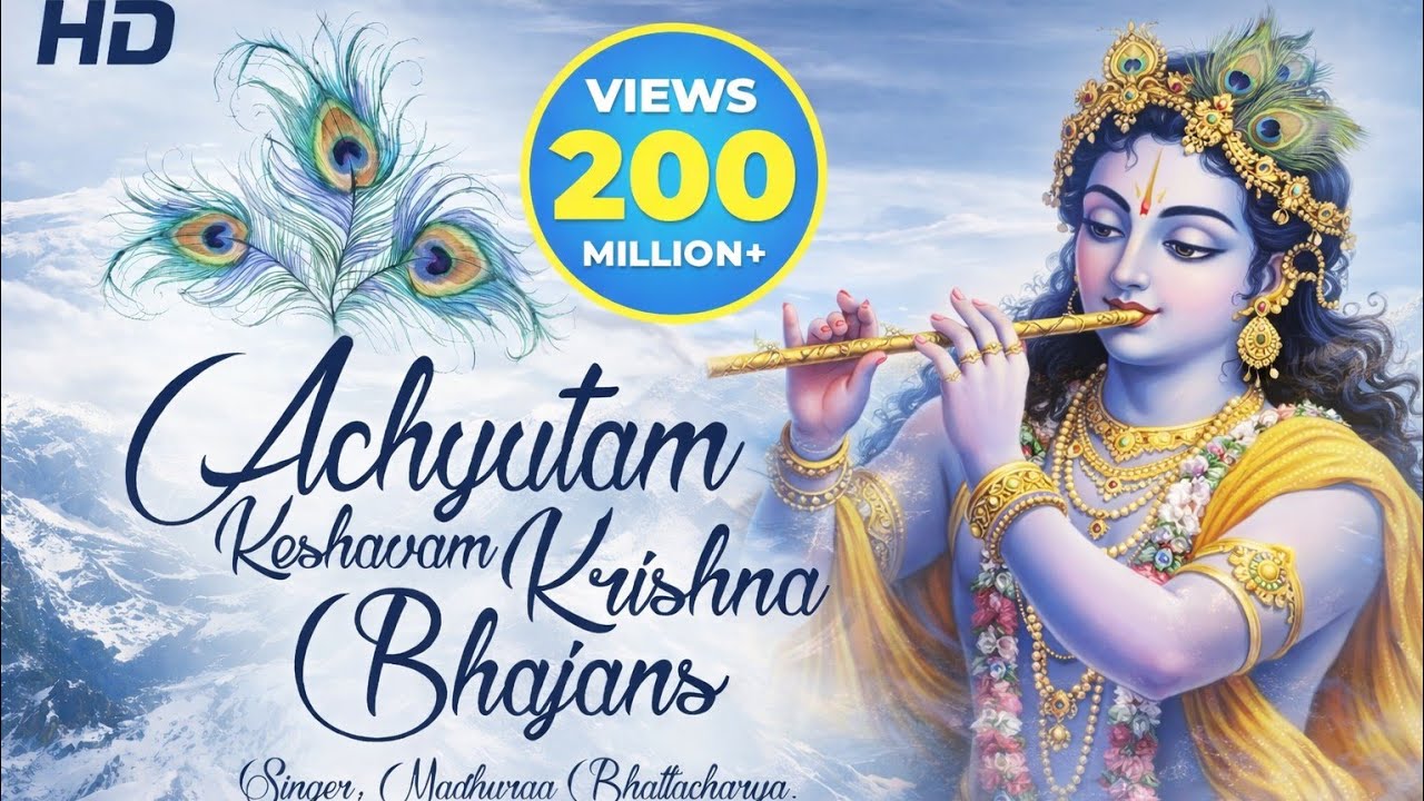 ACHYUTAM KESHAVAM KRISHNA DAMODARAM | VERY BEAUTIFUL SONG - POPULAR KRISHNA BHAJAN ( FULL SONG )