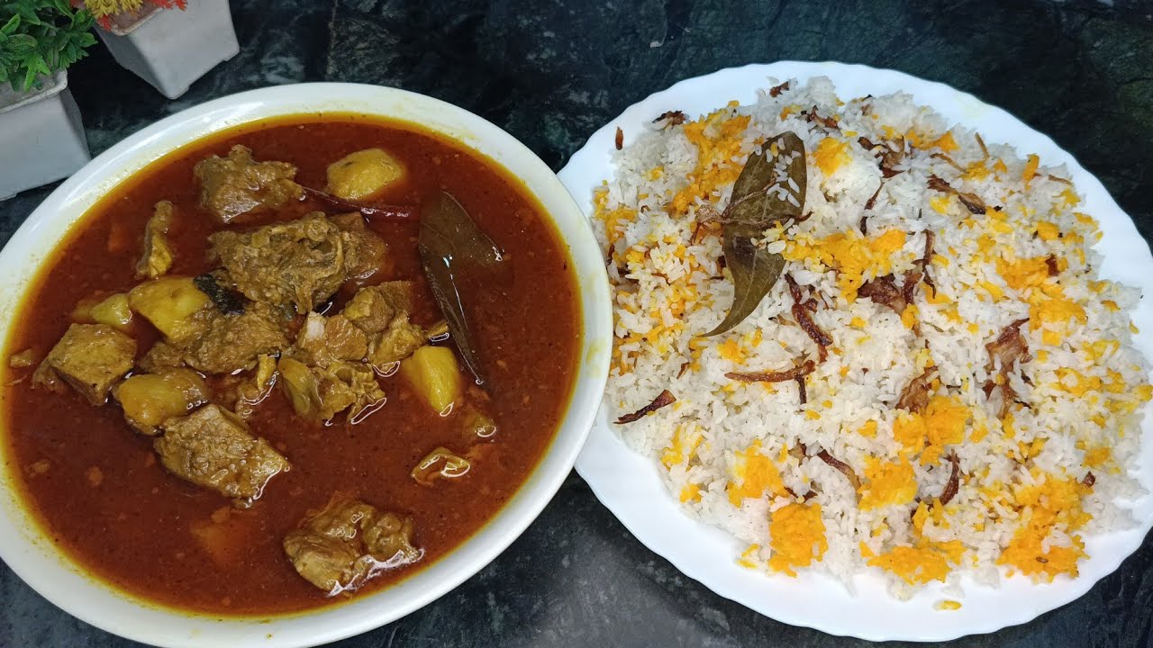 Kolkata Style Beef Aloo Patla Shorba With Kamni Rice Pulao | Kolkata Famous Beef Pulao Recipe