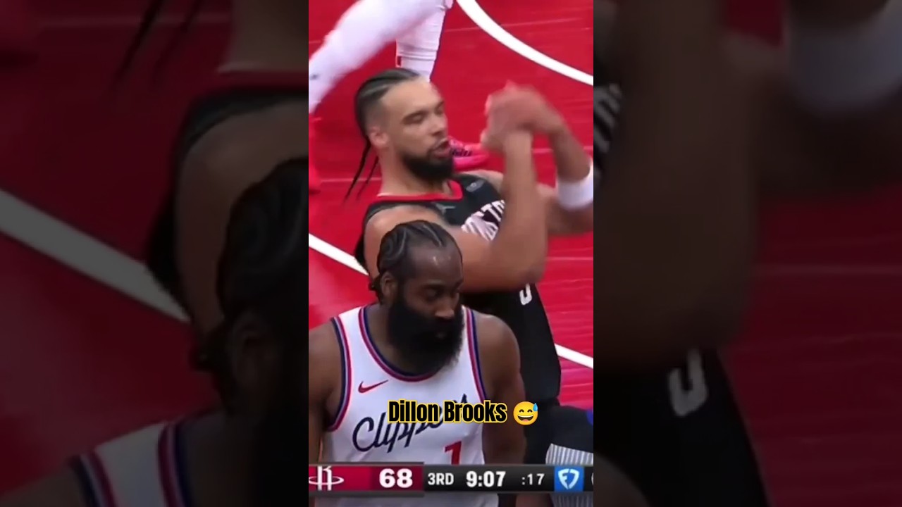 Dillon Brooks mocking James Harden traveling and flopping😅😭