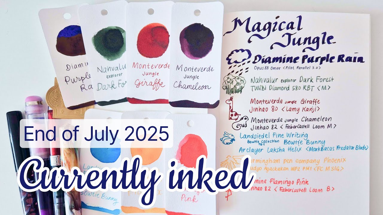 Currently Inked Magical Jungle 🌳🌧️🦒🐇🐦🦩 | End of July 2025