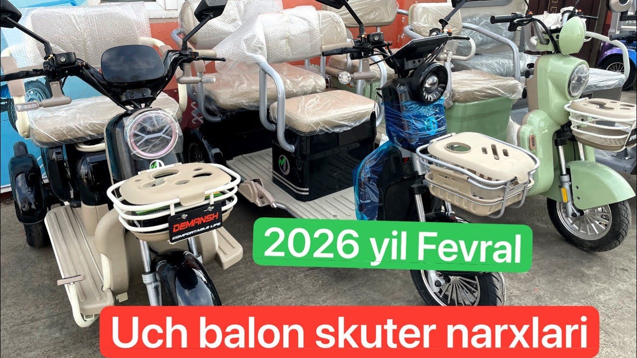 Uch balonliy skuter narxlari☎️90-837-70-56 ☎️91-677-67-91