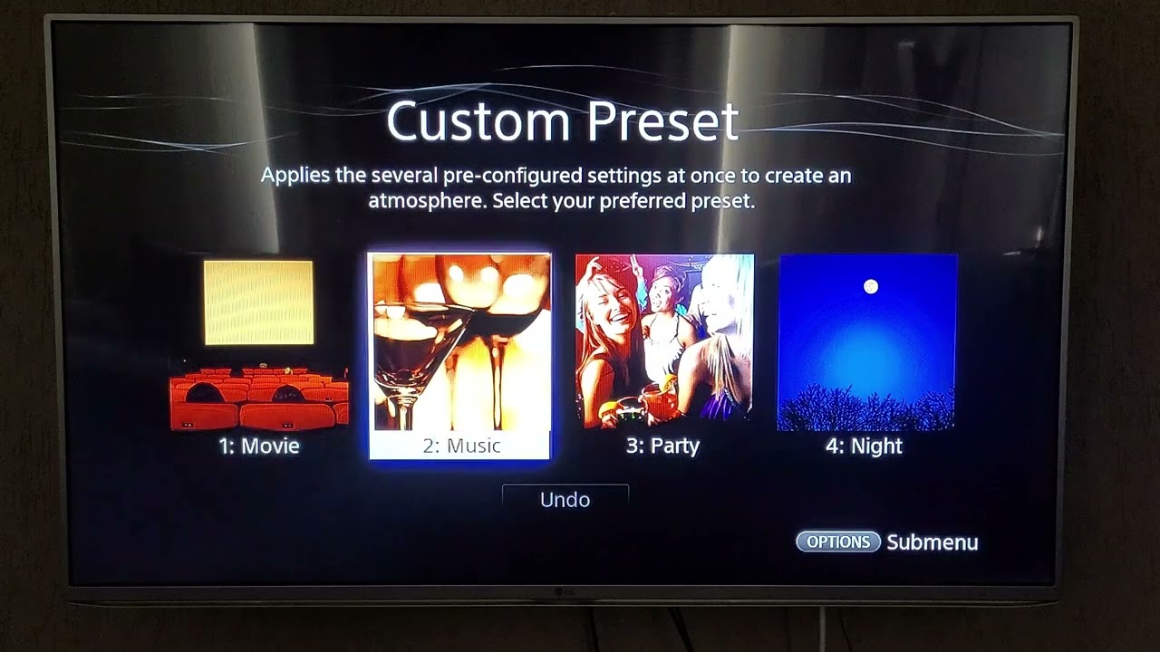 Menu On Screen Sony STR-DN1050