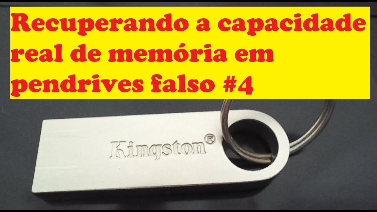 Recuperando a capacidade real de memória em pendrives falso #4.