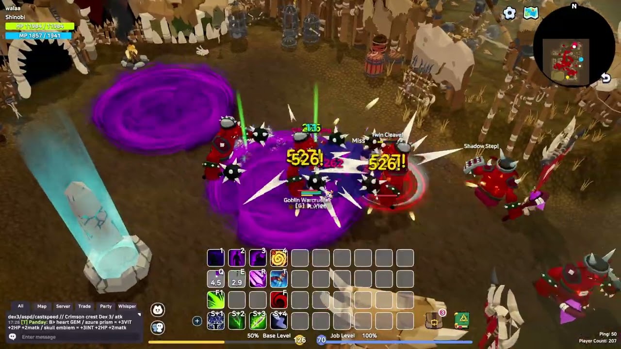 SpiritVale - Shinobi lvl 126 -  lvling at Goblin Warcamp