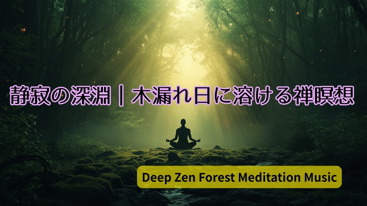 静寂の深淵｜木漏れ日に溶ける禅瞑想 - Deep Zen Forest Meditation Music