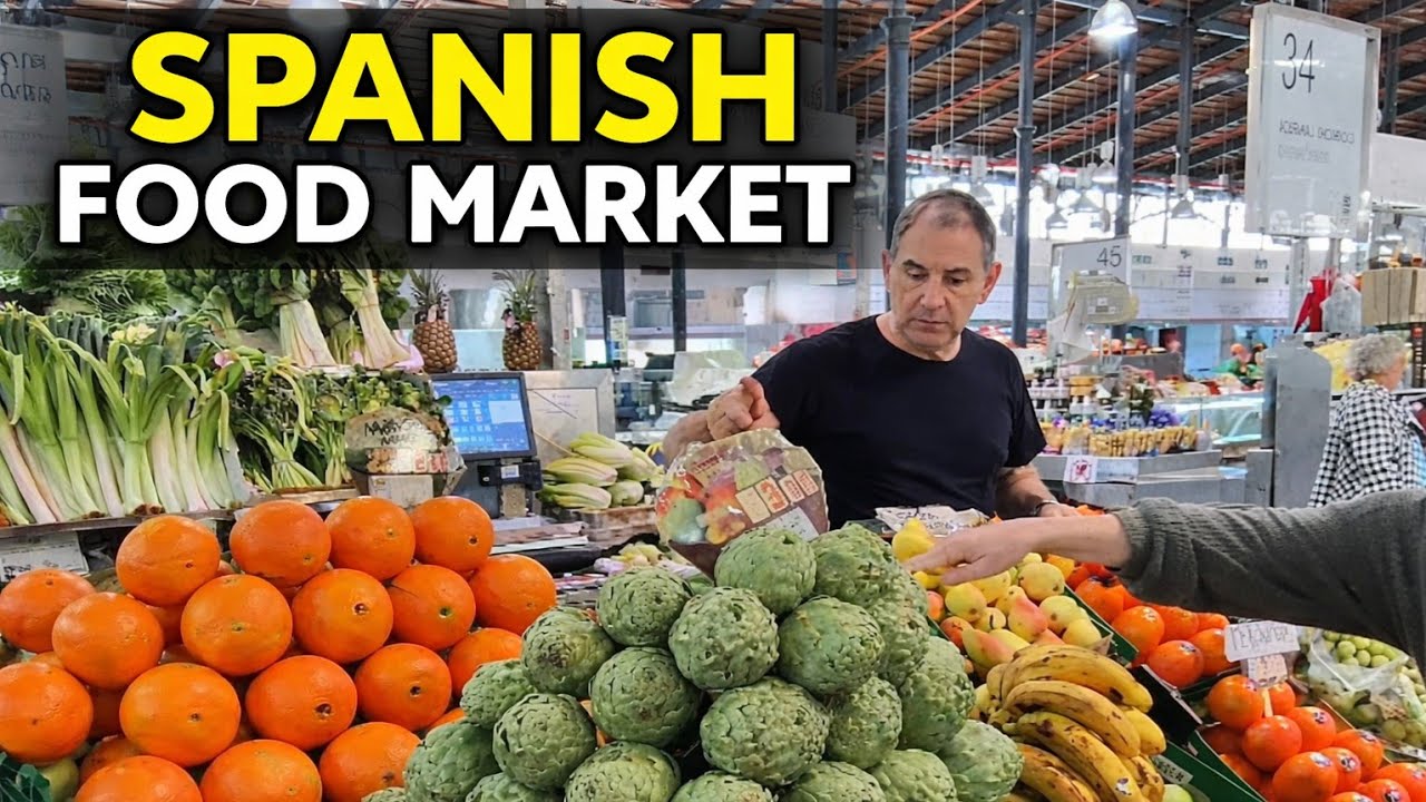 Almería Central Market Walk 🇪🇸 Fresh Food Paradise | Spain 4K