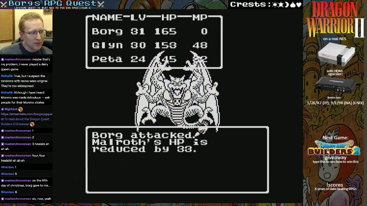 Dragon Warrior 2: Malroth 13 HealAlls! A new record!