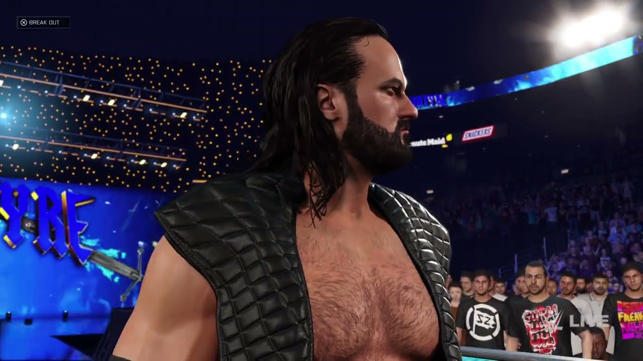 Роман Рейнс против Дрю Макинтайра WWE RAW 2K25 - Шотландский воин против Первородного Вождя Племени