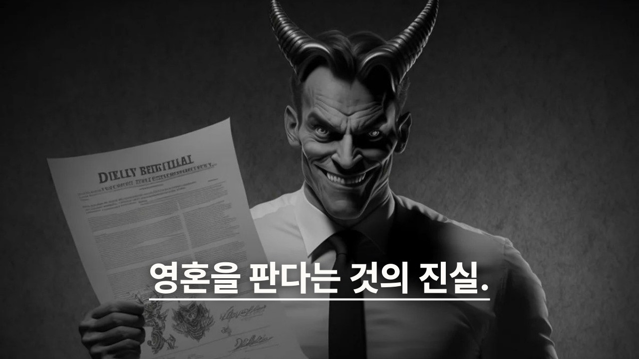 영혼을 판다는 개념의 진실입니다.