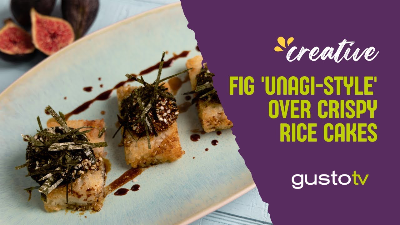 Fig 'Unagi-Style' Over Crispy Rice Cakes | Global Veggies | Gusto TV