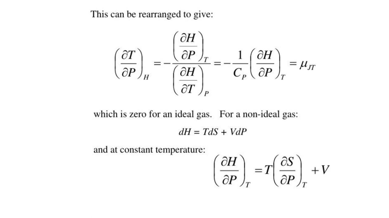 JOULE THOMSON COEFFICIENT AND VANSERWALLS EQUATION