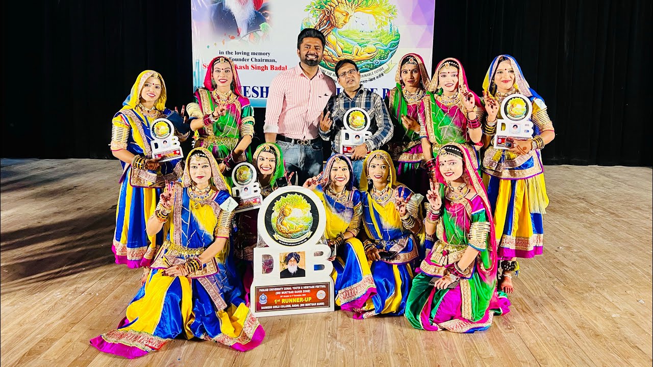 Rajasthani dance  first prize 🏆 🥰🔥 youth festival  zonal badal college 2025 #tranding #youtube #folk