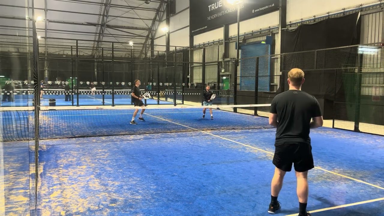 Kyle & Dan vs Grant & Jay. Set 1 (6-3) set 2 (6-7) 
