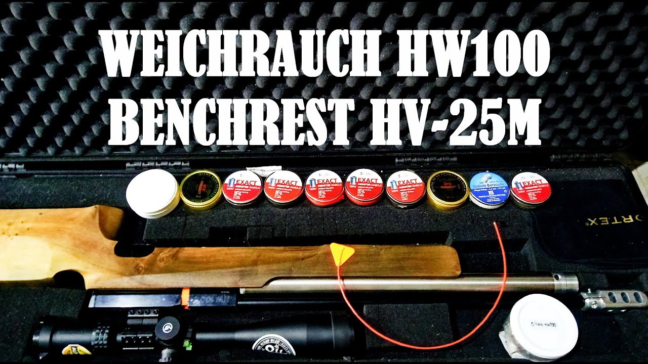 Weihrauch HW100 BENCHREST HEAVY VARMINT 25 Meter - SCORE 247 #benchrest #hw100