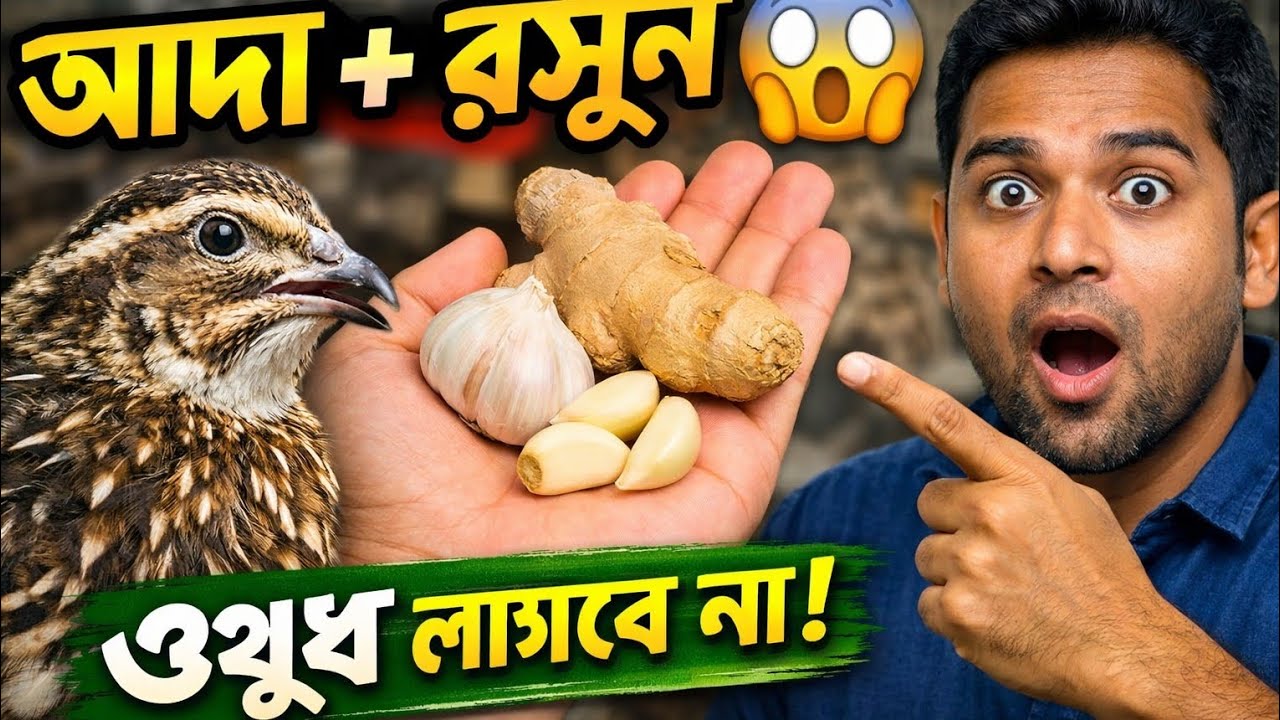 “কোয়েল পাখিতে আদা–রসুন দিলে কী হয়? 😱 ৫টি বড় উপকার | সঠিক নিয়ম দেখুন”