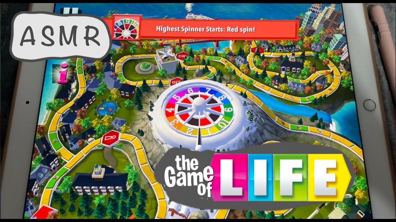 ASMR - Let's PLAY the Game of Life on the iPad- Close Whispering