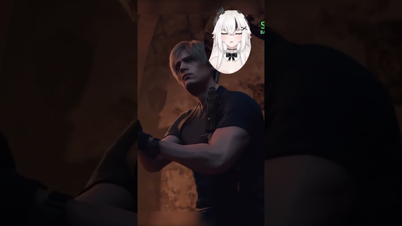 A very normal reaction to seeing Leon Kennedy #vtuber #envtuberclip #envtuber #gaming #residentevil