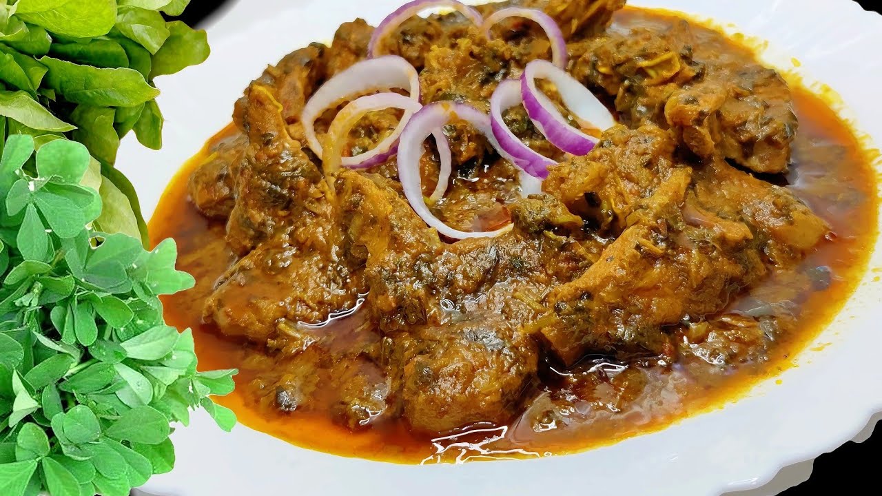 Village Style Palak Methi Gosht Recipe | Palak Methi Gosht Recipe | Palak Gosht #villagestylecooking