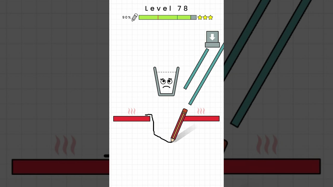 Happy Glass - Level 78. Three Stars Solution. Gameplay Walkthrough