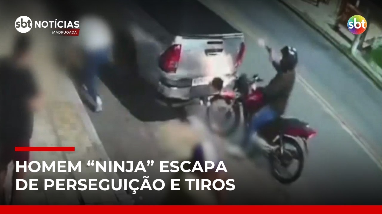 Flagra: homem escapa por pouco de execução após perseguição e tiros | #SBTNotícias