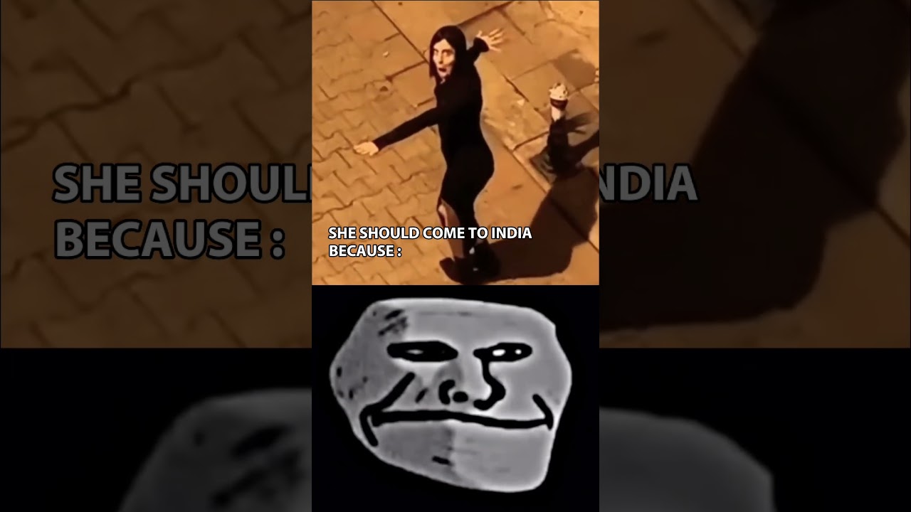 what happens if Serbian dancing lady comes to India 💀 #trending #ghost #funny
