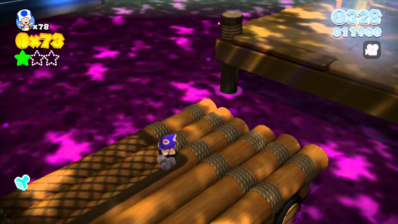 Super Mario 3D World Gameplay - Mundo 6-4:Traves&iacute;a en balsa por la jungla