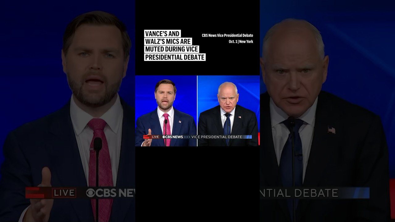Vance's and Walz’s mics are muted during vice presidential debate