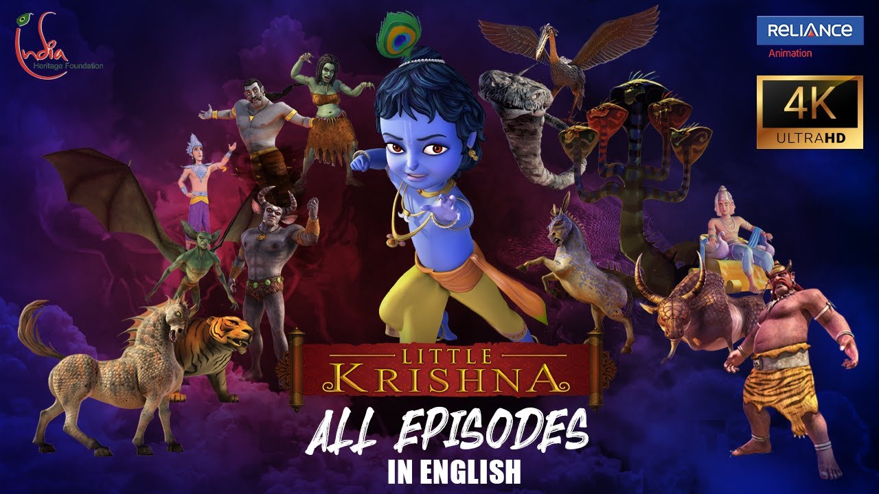 Little Krishna 4K ENGLISH | Full Episodes Marathon | Epic Stories for Kids! 🙏✨