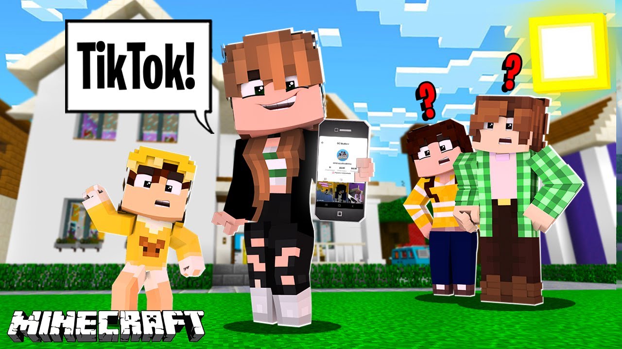 MOJA CÓRKA ZOSTAŁA TIKTOKERKĄ w MINECRAFT RODZINKA