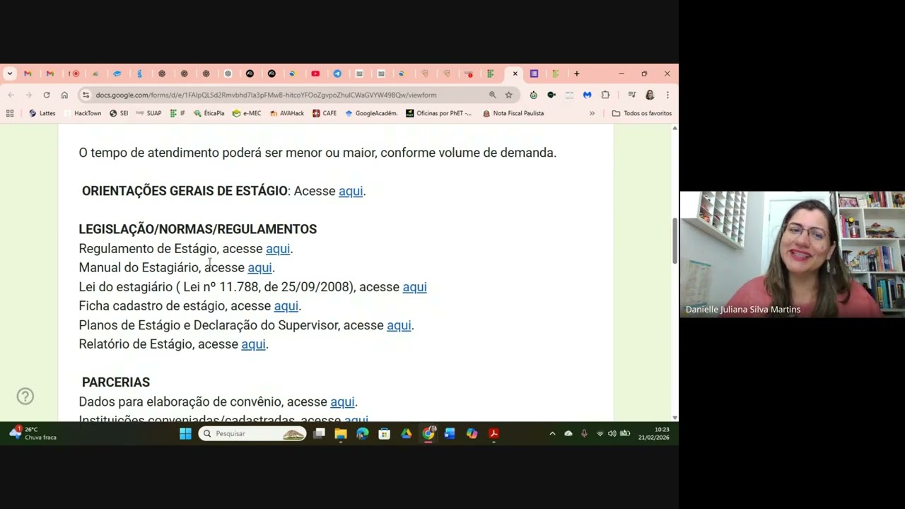 Estágio Supervisionado - Termo de Convênio - mudança no link ano 2026