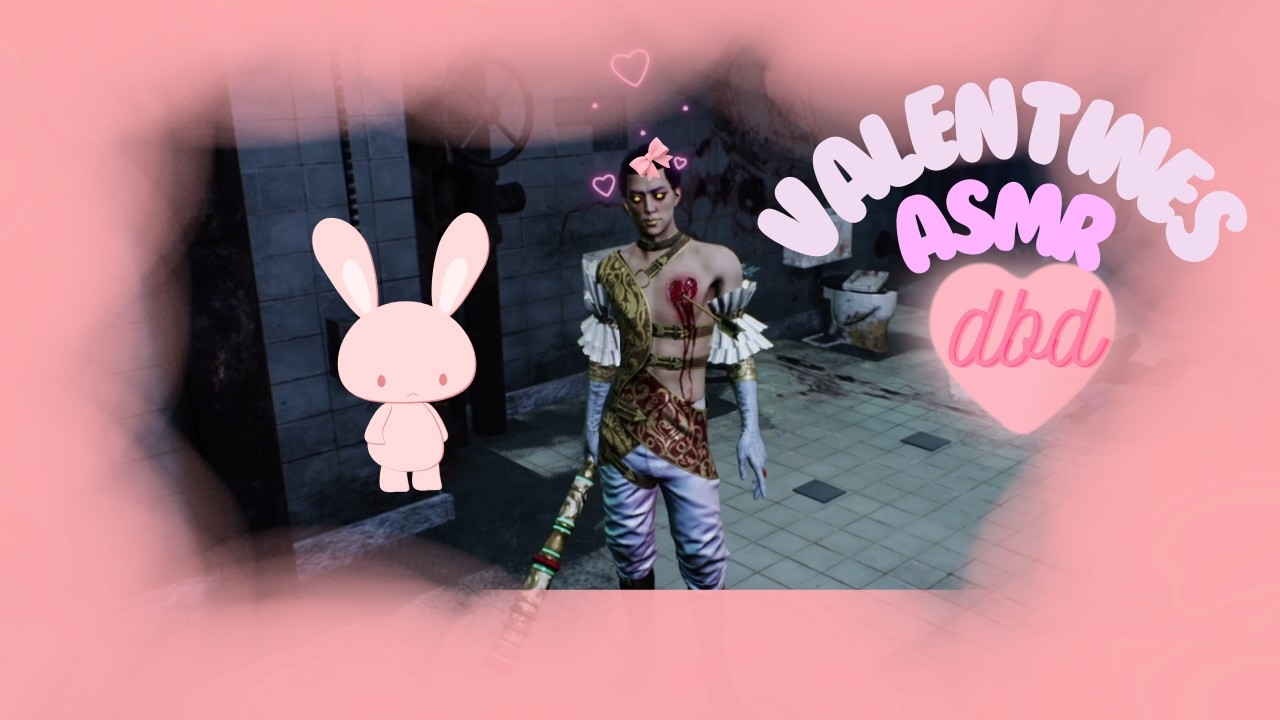 dbd valentine's day asmr | escaping the loneliness | lofi whispering + gum chewing | keyboard sounds