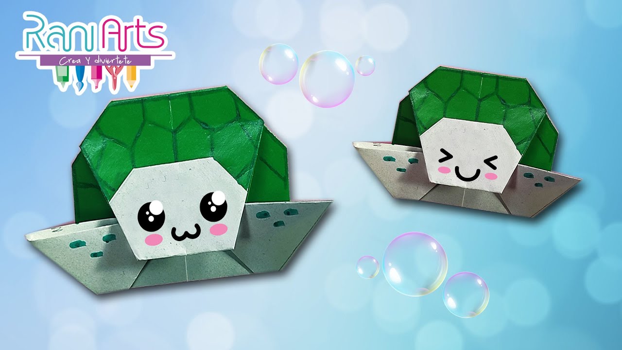 TORTUGAS DE ORIGAMI - DIY - Haz tortugas de papel paso a paso fácil.