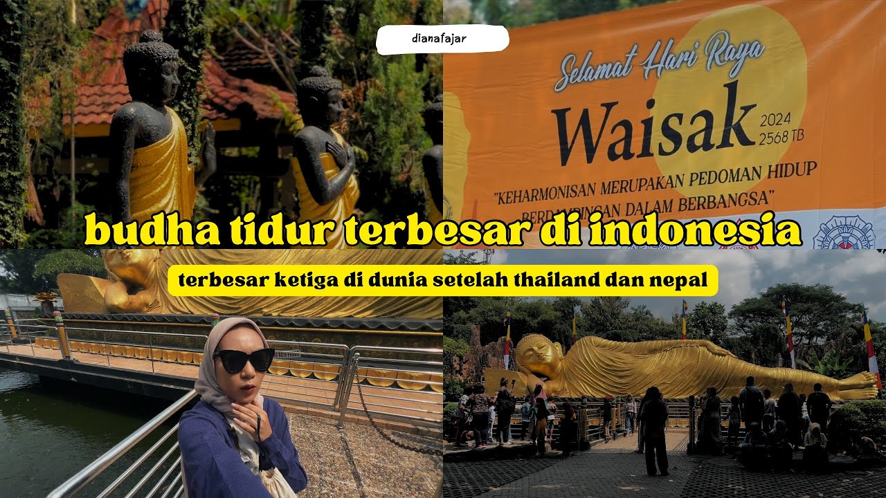 BUDHA TIDUR TERBESAR DI INDONESIA WAISAK 2024 DI VIHARA TROWULAN | Mojokerto Vlog | dianafajar