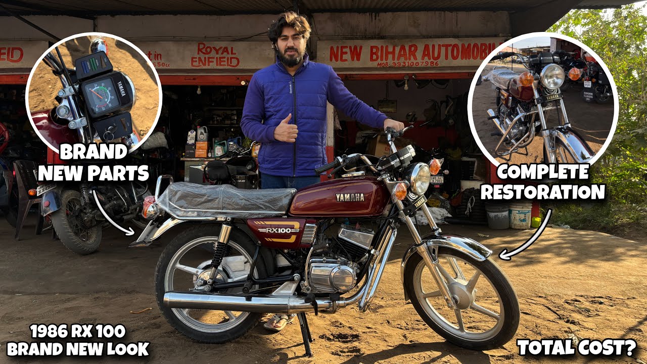 Полная реставрация Yamaha RX100 1986 года | Легенда двухтактных двигателей | Звук выхлопа с DB Ki...