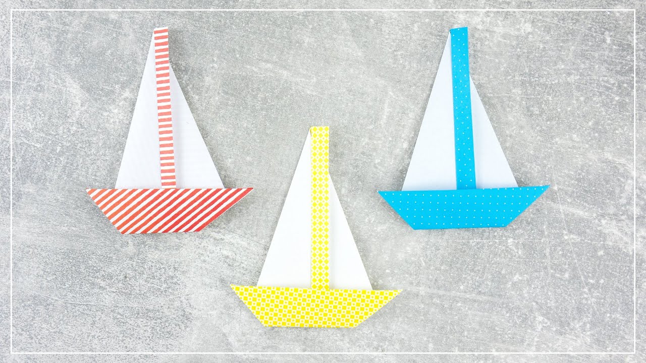 Origami Boot aus Papier falten | Bastelidee f&uuml;r den Sommer
