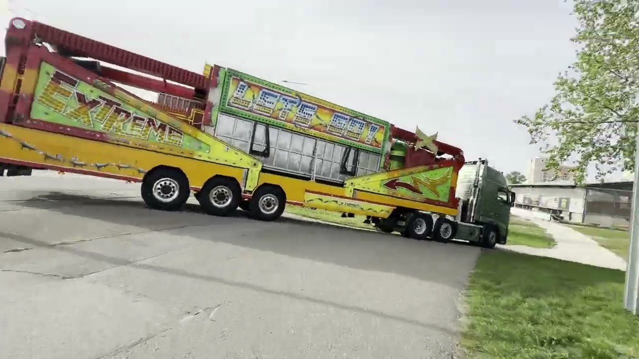 Lunapark Angels rides Pardubice 2024 Timelapse