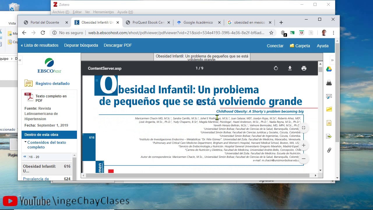 Zotero Lección 3 Registrar Artículos Académicos por metadatos