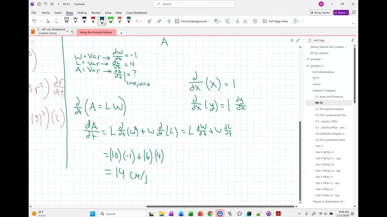 1/12/26 ap calc - 2nd hour