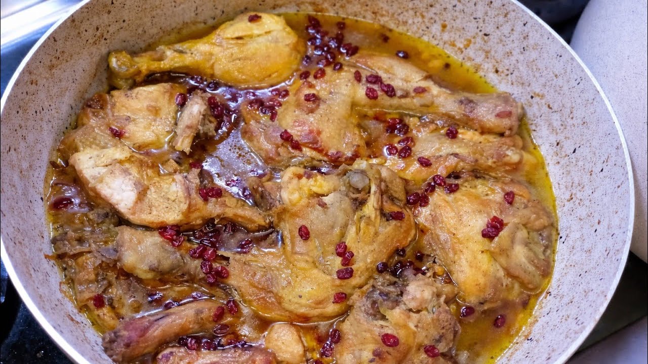 الباقالي پلو الإيراني بالزعفران مع الدجاج 😋/جربها من أول لقمة وما رح توقف!