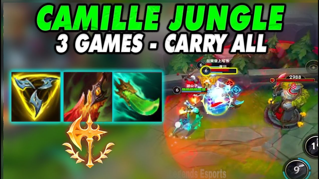 Camille Jungle Wild Rift China | Best Builds to Carry ALL | 3 Games - Sovereign 400 LP Guide