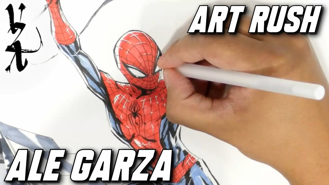 #ArtRush - Ale Garza drawing Spider-Man