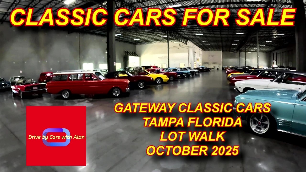 Классические автомобили на продажу Gateway Classic Cars Tampa Lot Walk, выпуск октября 2025 года