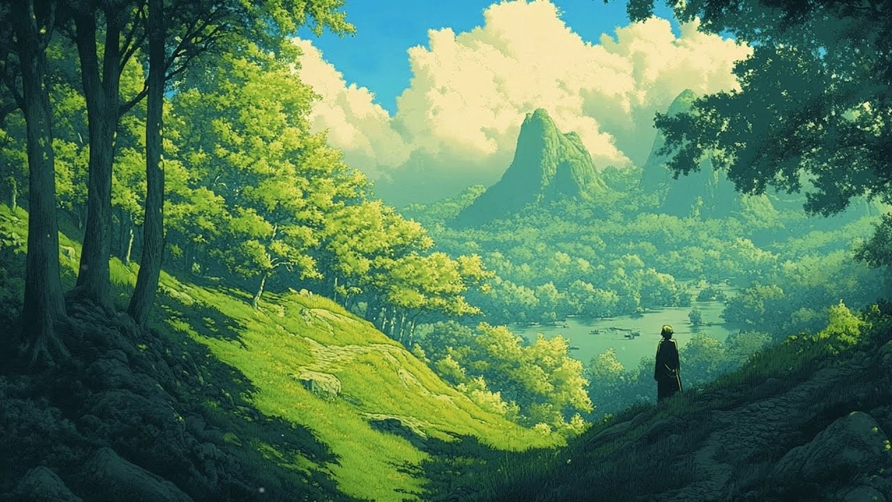 Deep in the green forest calming instrumental music for healing relaxation meditation and inner