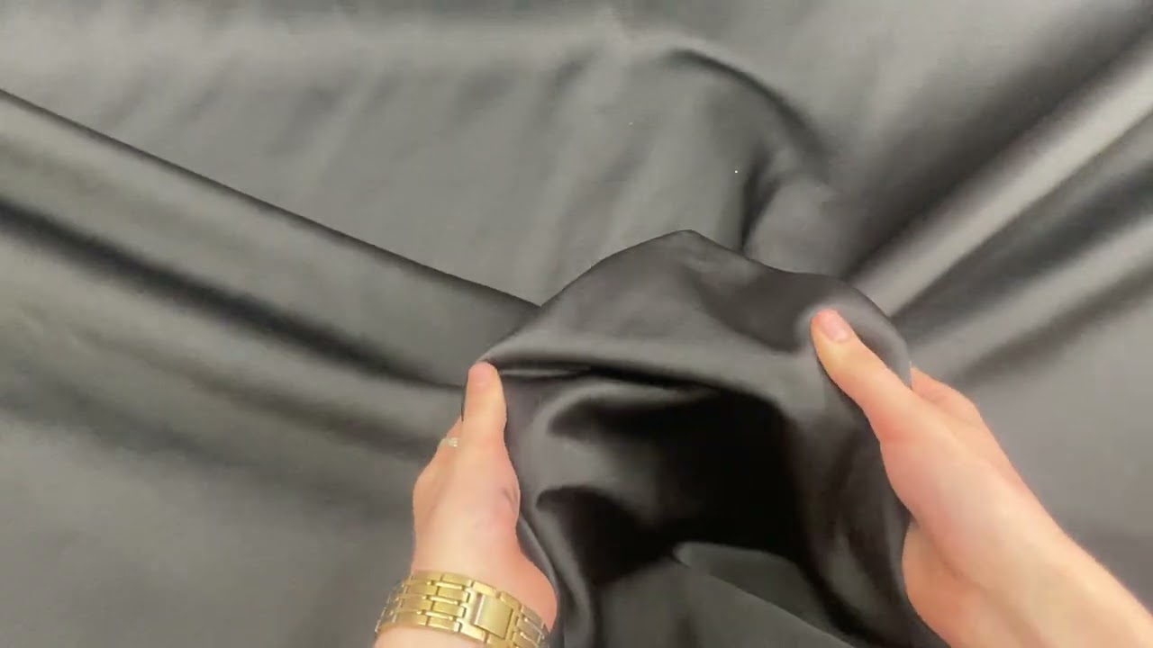 Linen Viscose Satin- Blackbird #14066