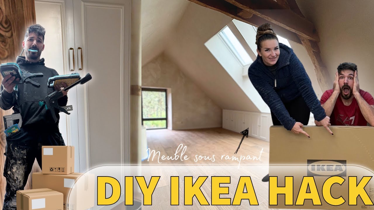 DIY IKEA HACK | CHANGEMENT RADICAL 😱🔥 (meuble sous rampant)