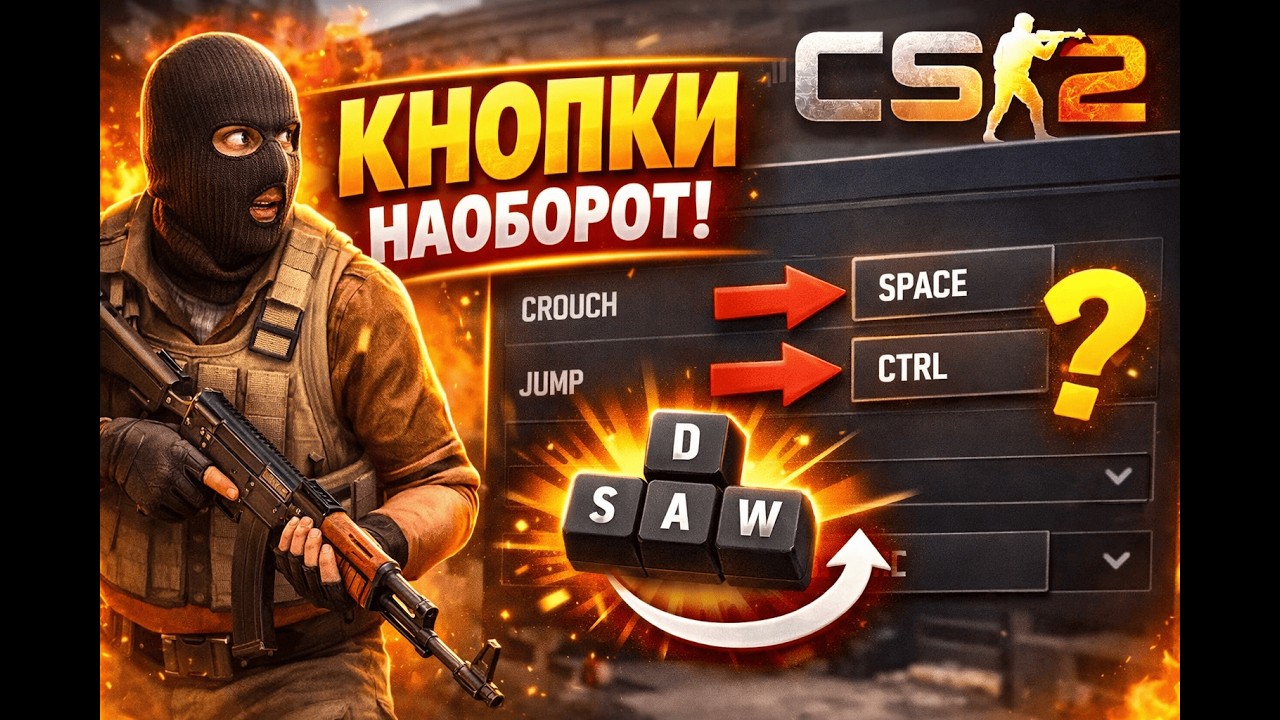 ПОМЕНЯЛ КНОПКИ НАОБОРОТ! Counter Strike 2.
