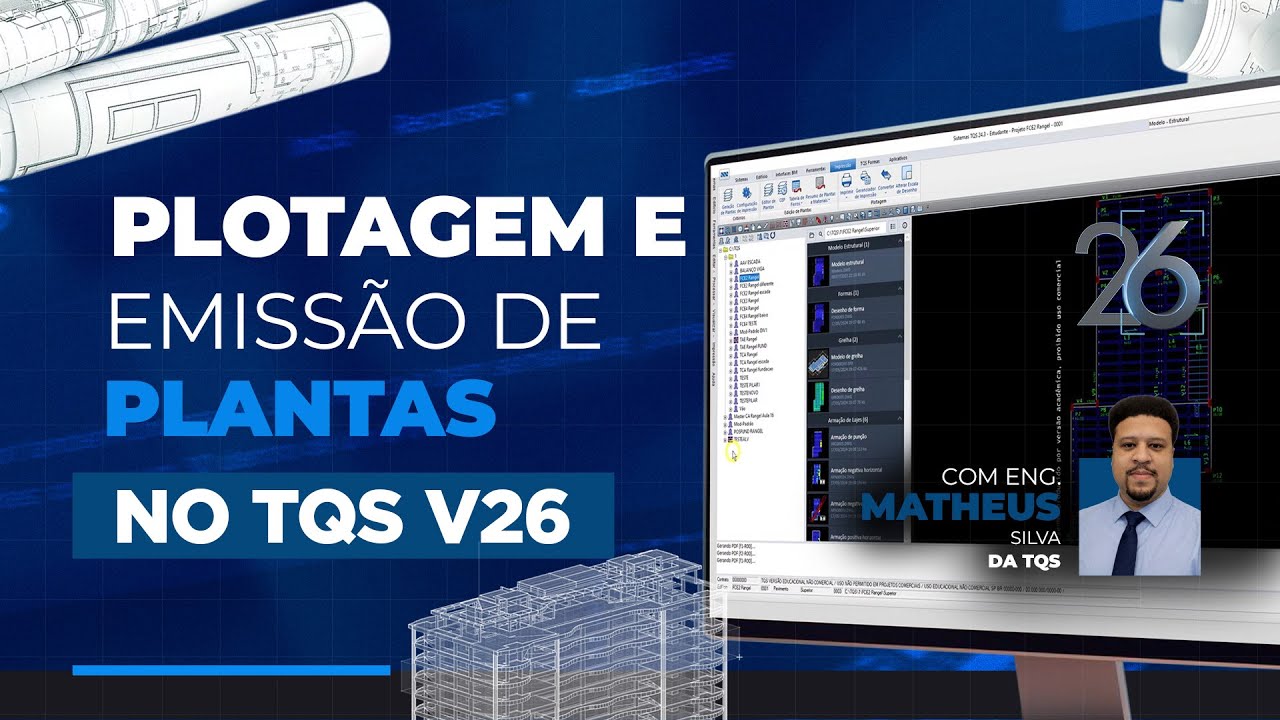 Plotagem e Emissão de Plantas no TQS v26