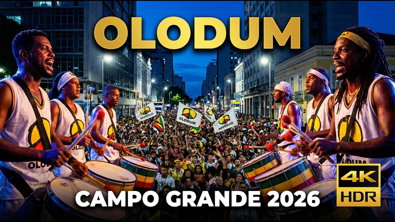 DESFILE DO OLODUM CAMPO GRANDE 2026 🇧🇷 | Sexta de Carnaval no Circuito Osmar 4K HDR